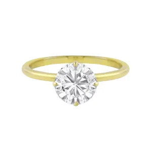 Round Diamond Four Prong Solitaire Engagement Ring Setting