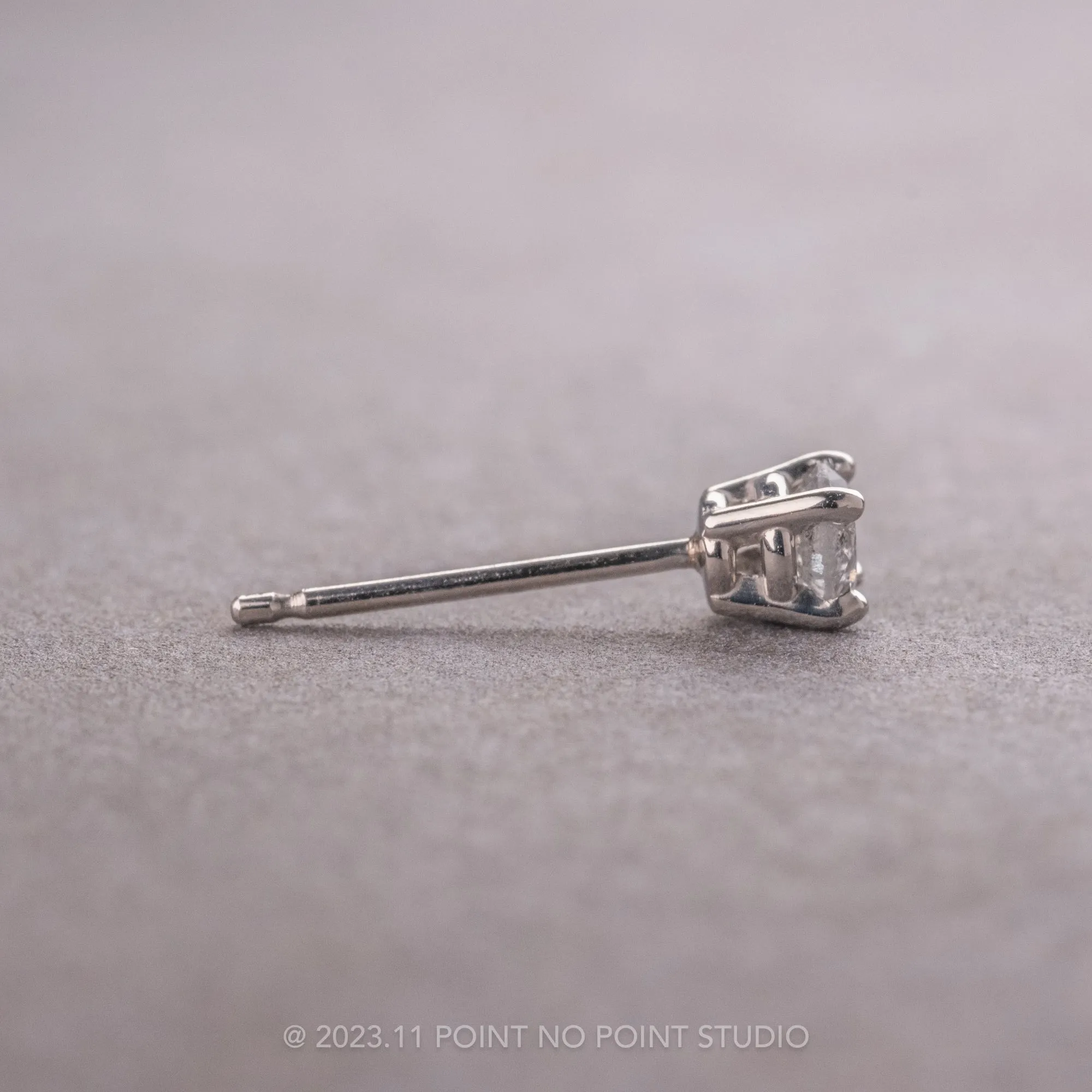 Salt & Pepper Diamond Studs, Platinum