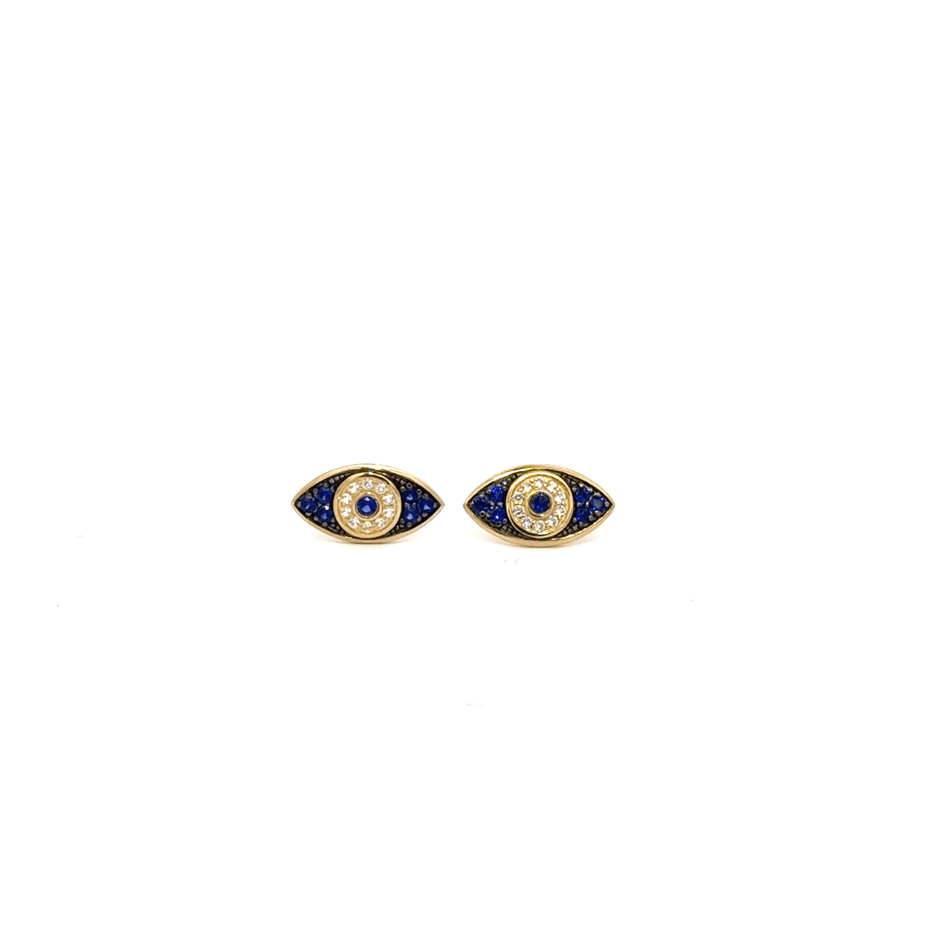 Sapphire Evil Eye Studs