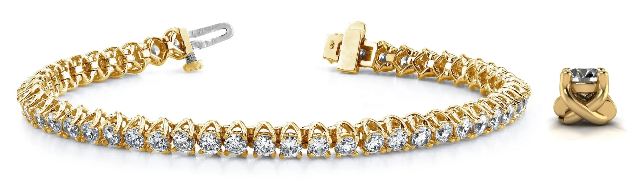 Scoop Link Diamond Strand Lab-Grown Diamond Tennis Bracelet with 2.07 ct.(finished) 2mm