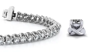Scoop Link Diamond Strand Lab-Grown Diamond Tennis Bracelet with 2.07 ct.(finished) 2mm