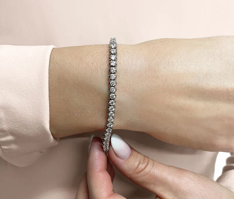 Scoop Link Diamond Strand Lab-Grown Diamond Tennis Bracelet with 2.07 ct.(finished) 2mm