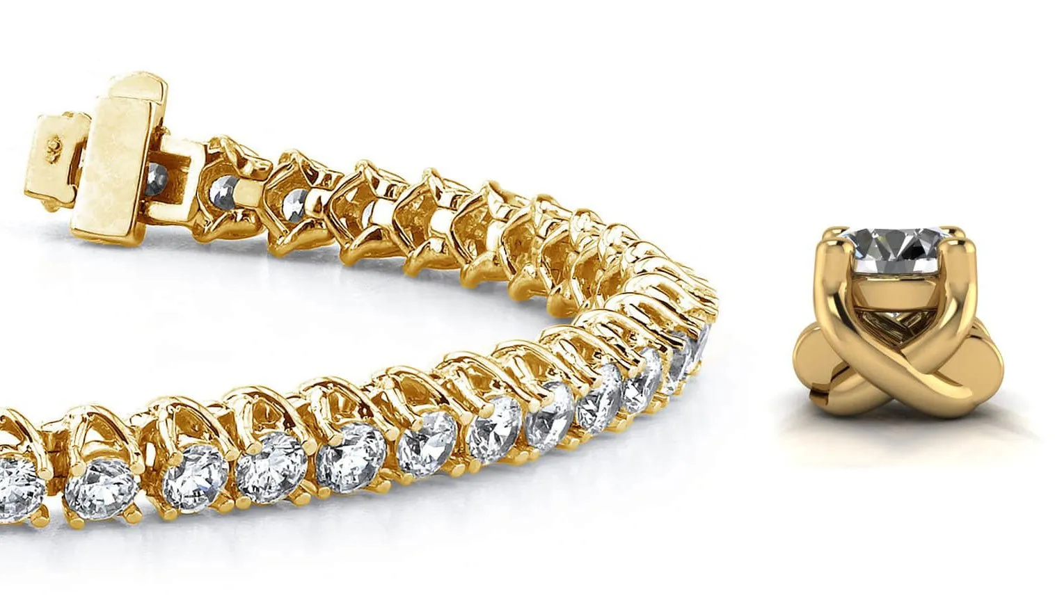 Scoop Link Diamond Strand Lab-Grown Diamond Tennis Bracelet with 2.07 ct.(finished) 2mm