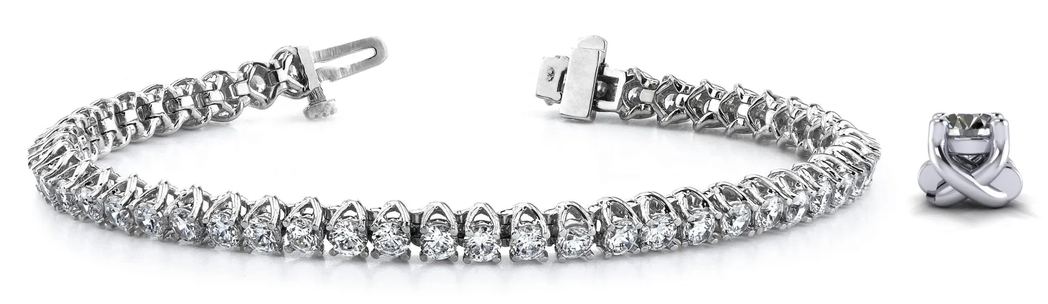 Scoop Link Diamond Strand Lab-Grown Diamond Tennis Bracelet with 2.07 ct.(finished) 2mm