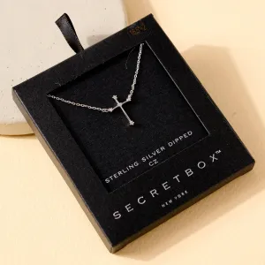 Secret Box Gold Dip Cross Charm Necklace