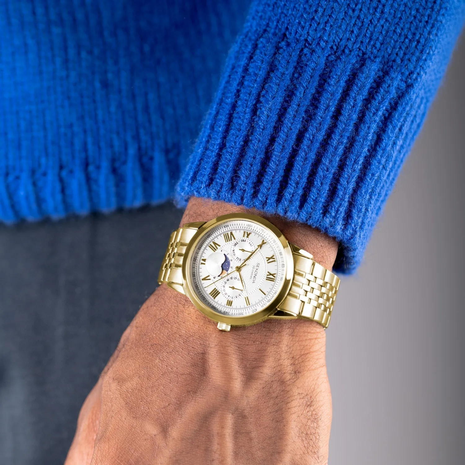 Sekonda Armstrong Moonphase 40mm Watch