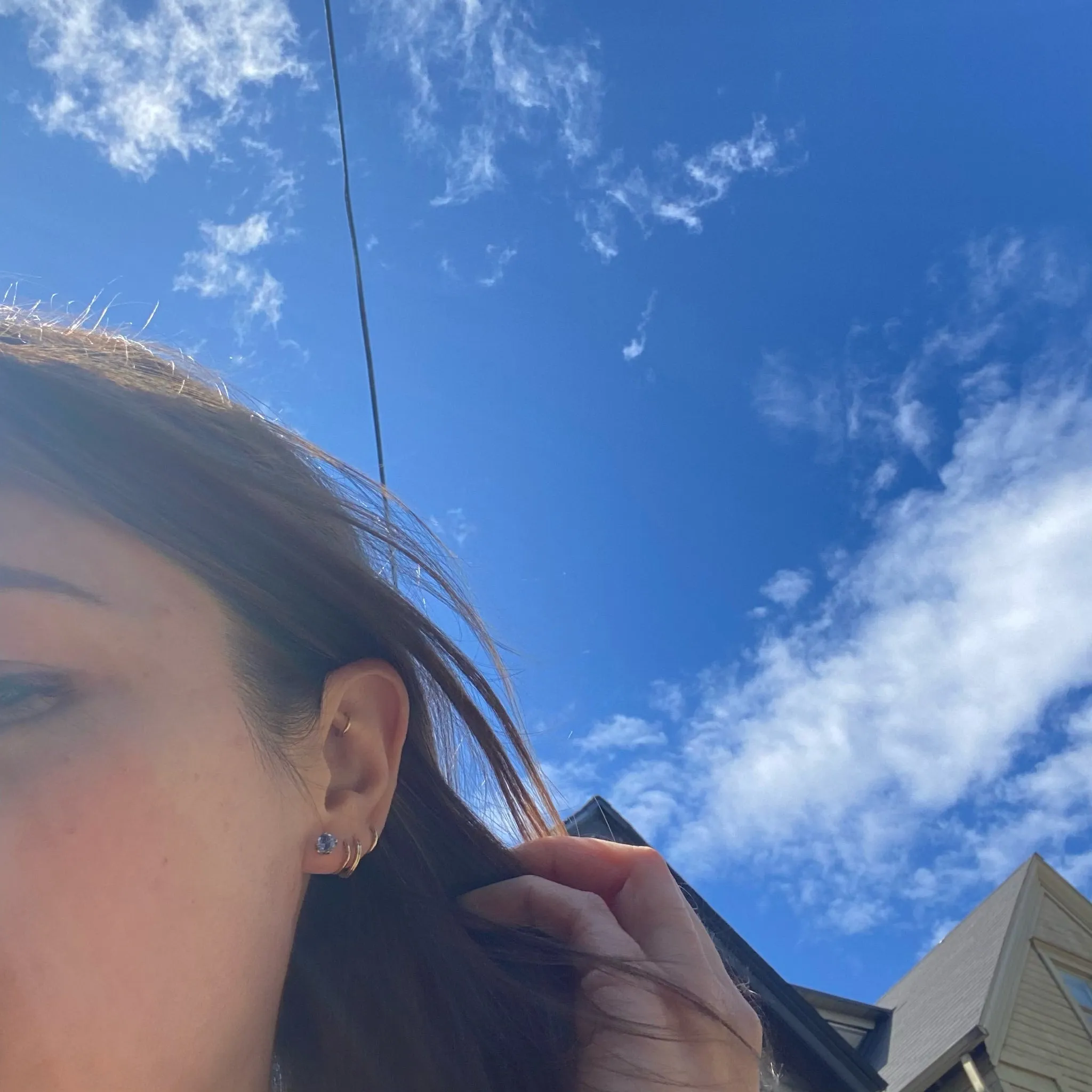 Serene Cornflower Blue Sapphire Studs in Platinum