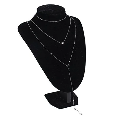 Sexy Sparkles y shaped necklaces for women Lariat Silver Tone