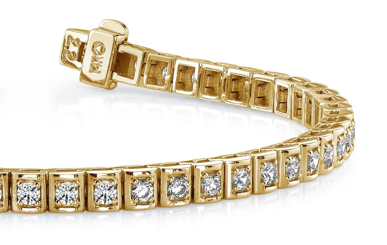 Shadow Box Lab-Grown Diamond Bracelet with 2.09 ct.(finished) 2.25mm