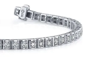 Shadow Box Lab-Grown Diamond Bracelet with 2.09 ct.(finished) 2.25mm