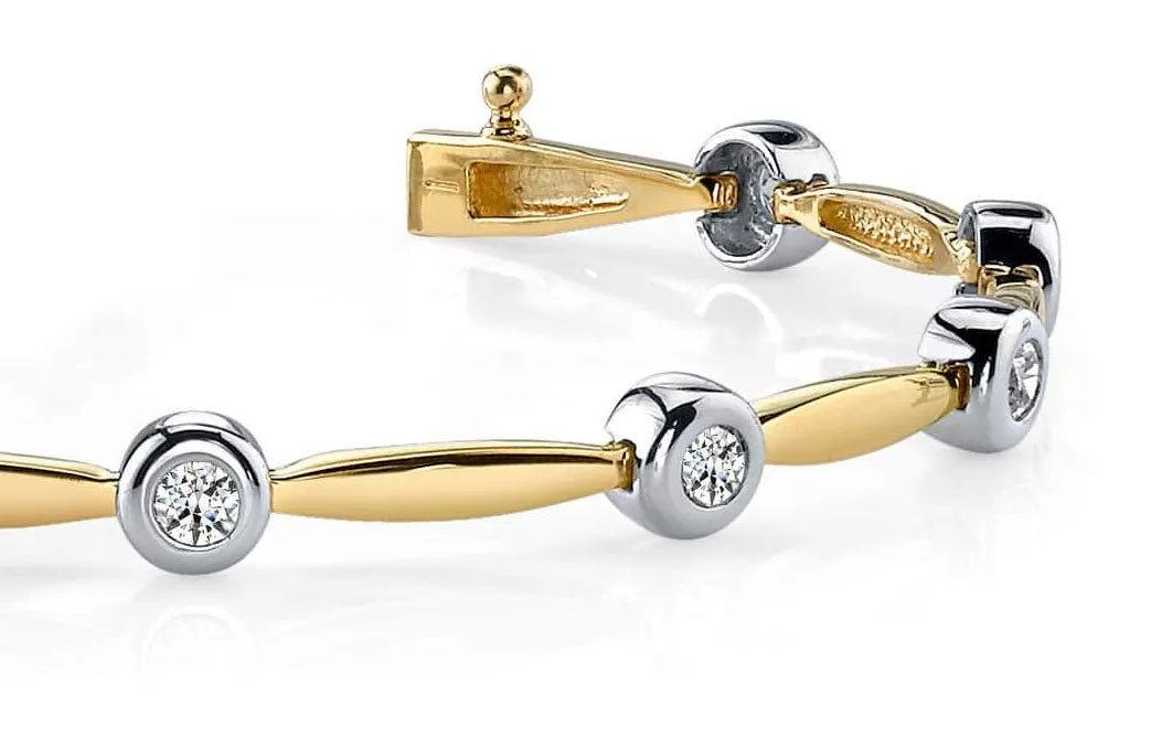 Shiny Link Diamond Bracelet with 0.55 ct.(finished) 2.5mm