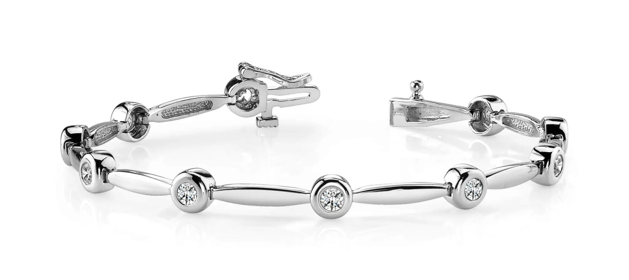 Shiny Link Diamond Bracelet with 0.55 ct.(finished) 2.5mm