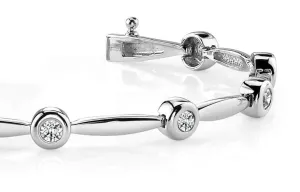 Shiny Link Diamond Bracelet with 0.55 ct.(finished) 2.5mm