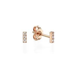 Short Diamond Bar Earrings