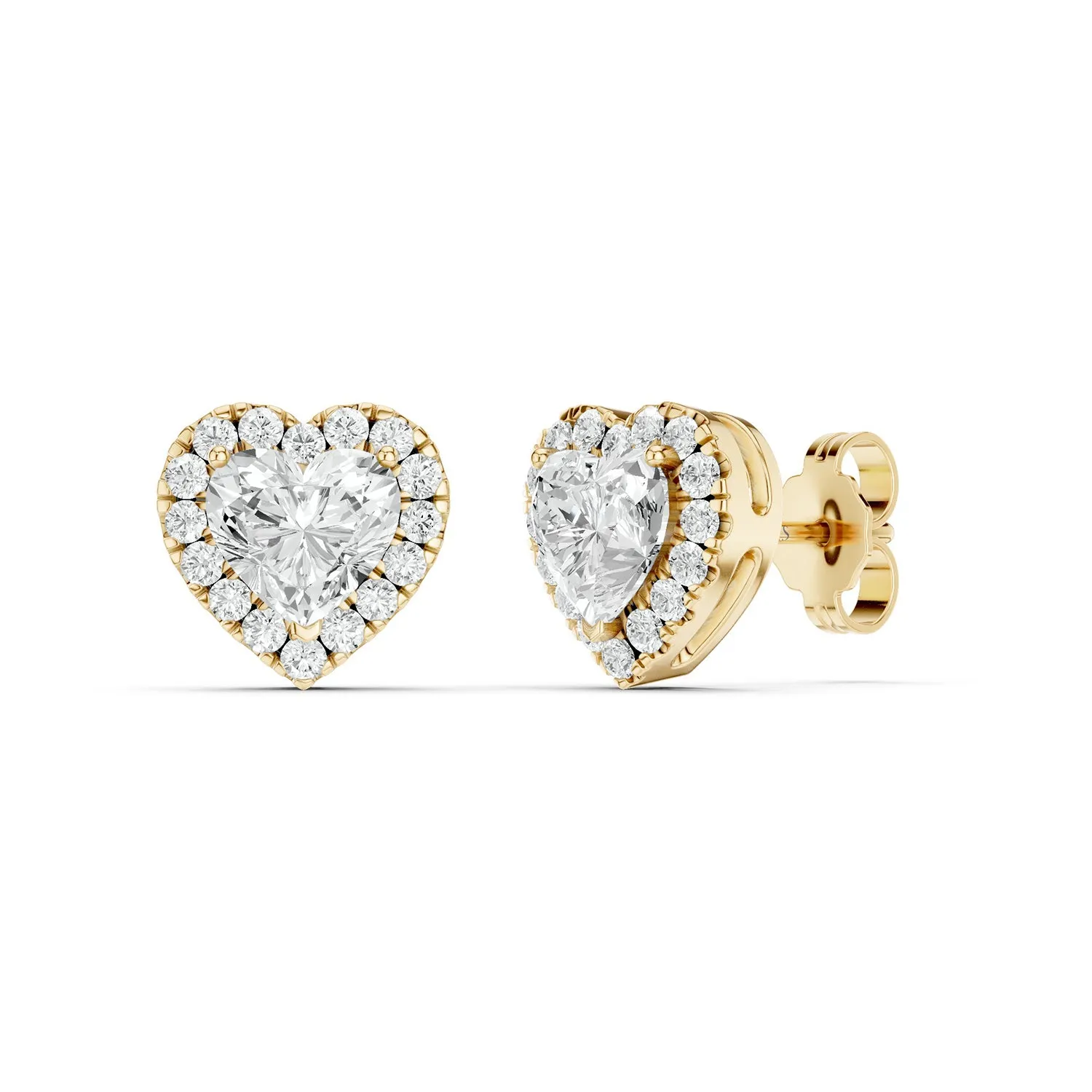 Signature Heart Halo Studs