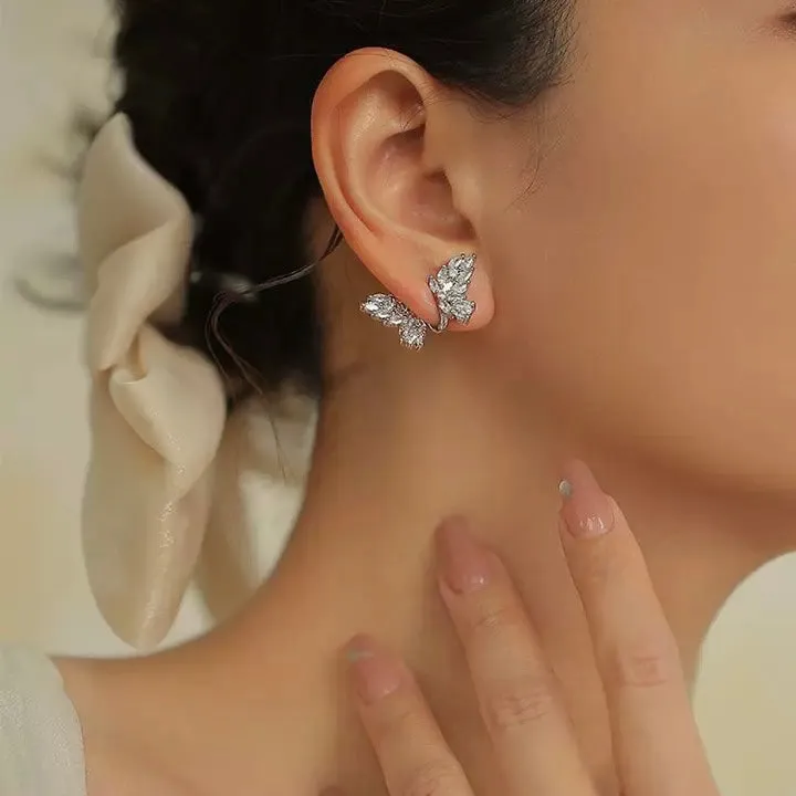 Silver Butterfly Earrings