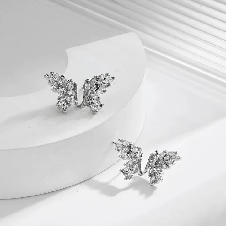 Silver Butterfly Earrings