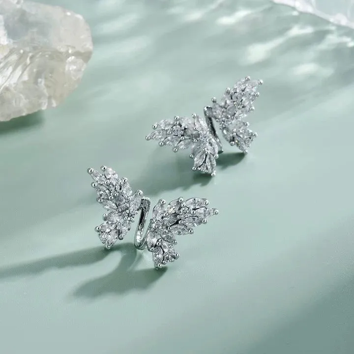 Silver Butterfly Earrings