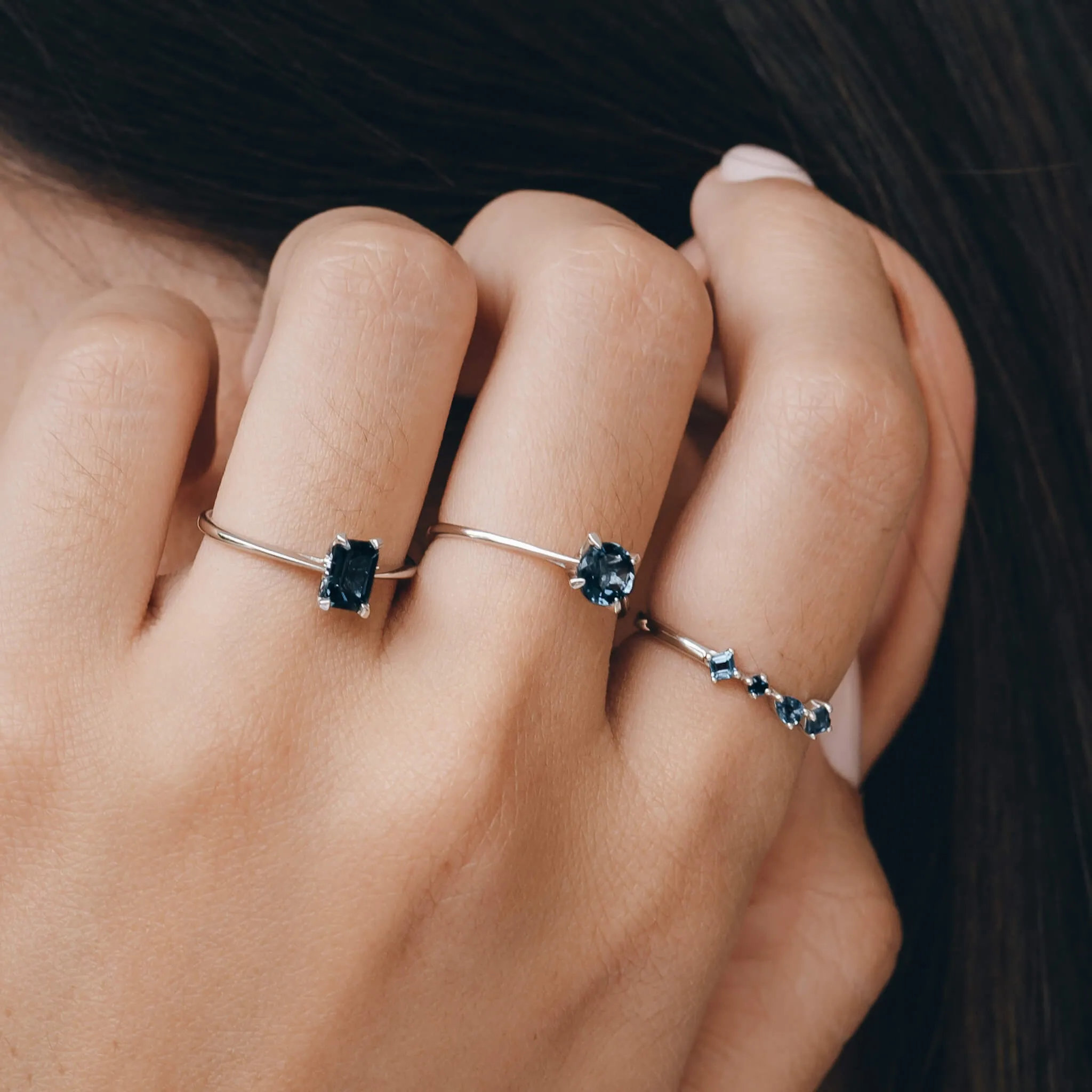 Silver London Blue Topaz Ring - Lilly