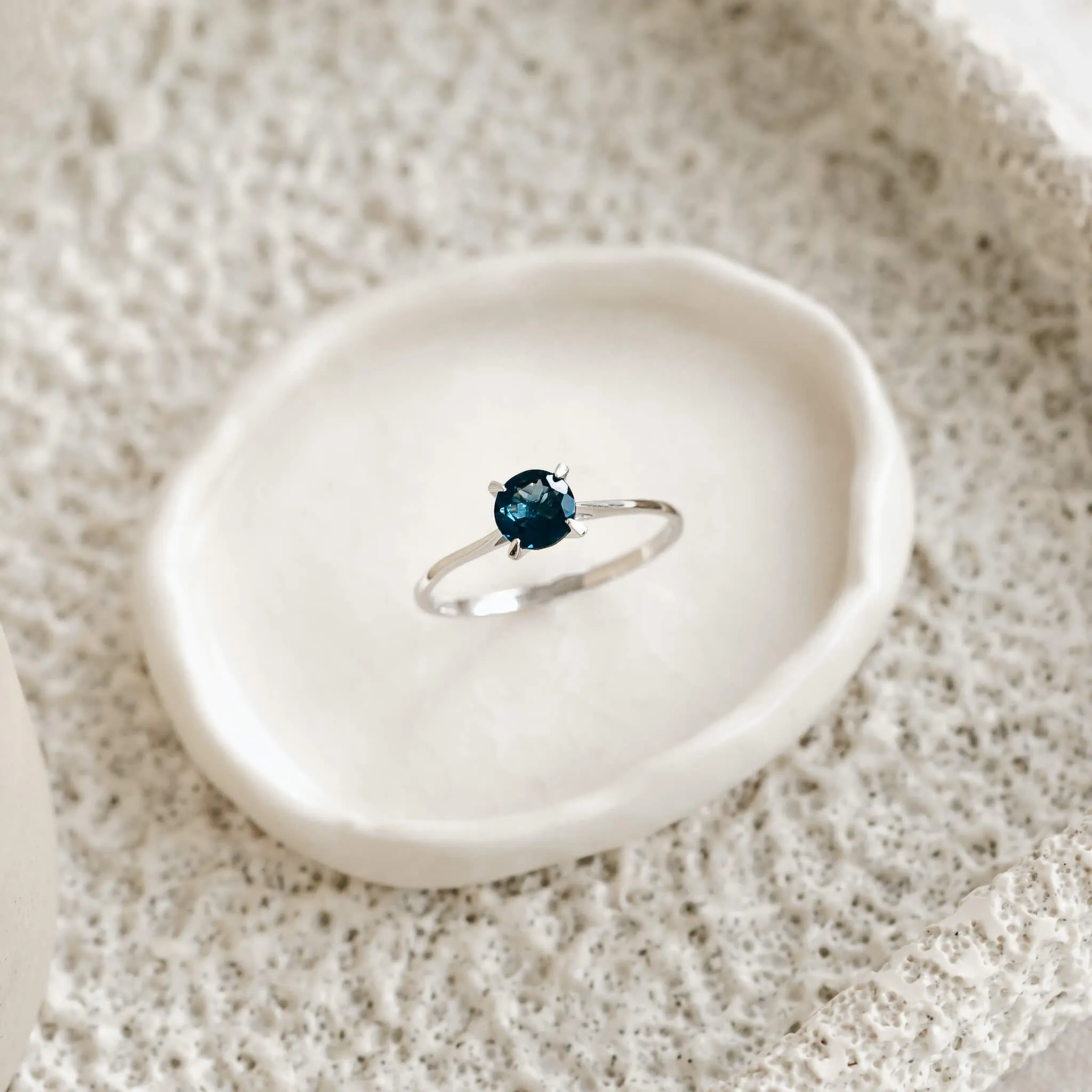 Silver London Blue Topaz Ring - Lilly