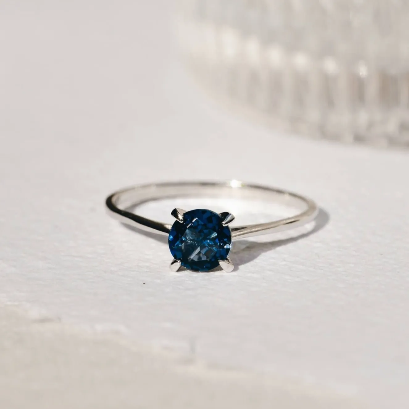 Silver London Blue Topaz Ring - Lilly