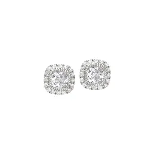 Silver October Birthstone Earrings