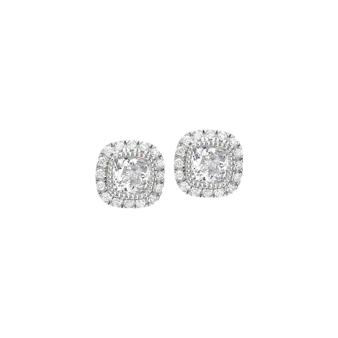 Silver October Birthstone Earrings