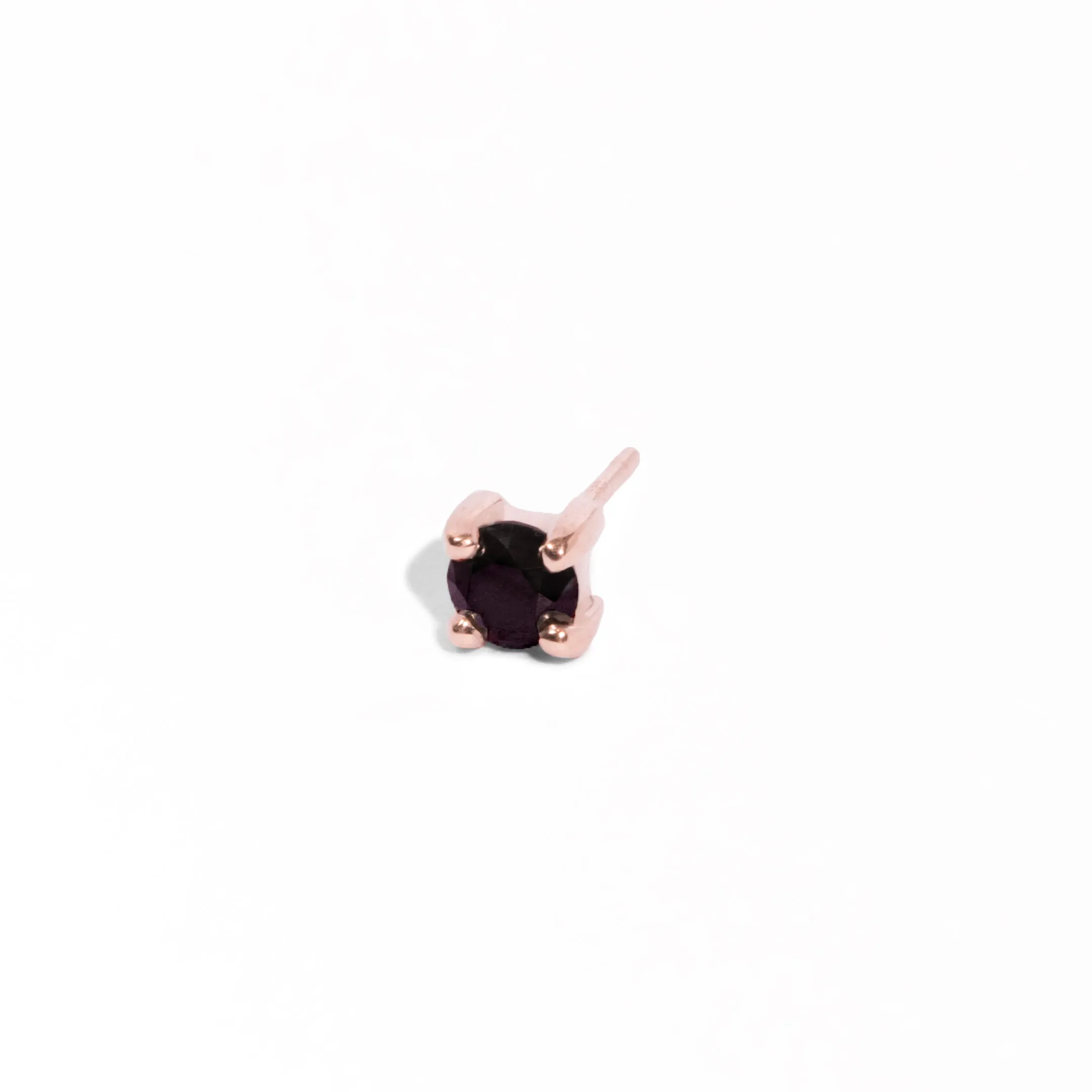 Single 4mm Black Diamond Stud