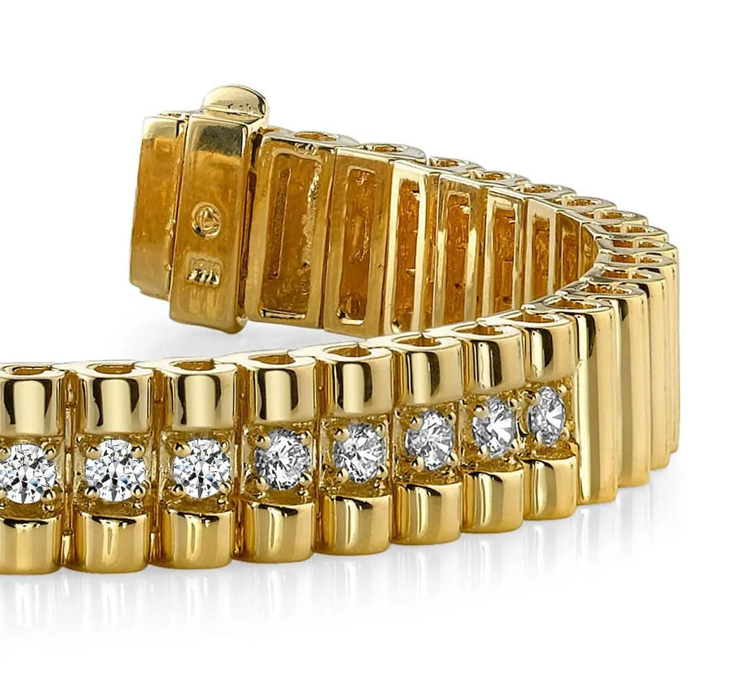 Single Center Strand Diamond Bracelet with 0.95 ct.(finished) 2.3mm