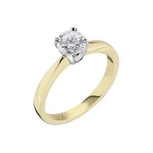 Sleek Pinched Solitaire Engagement Ring Setting