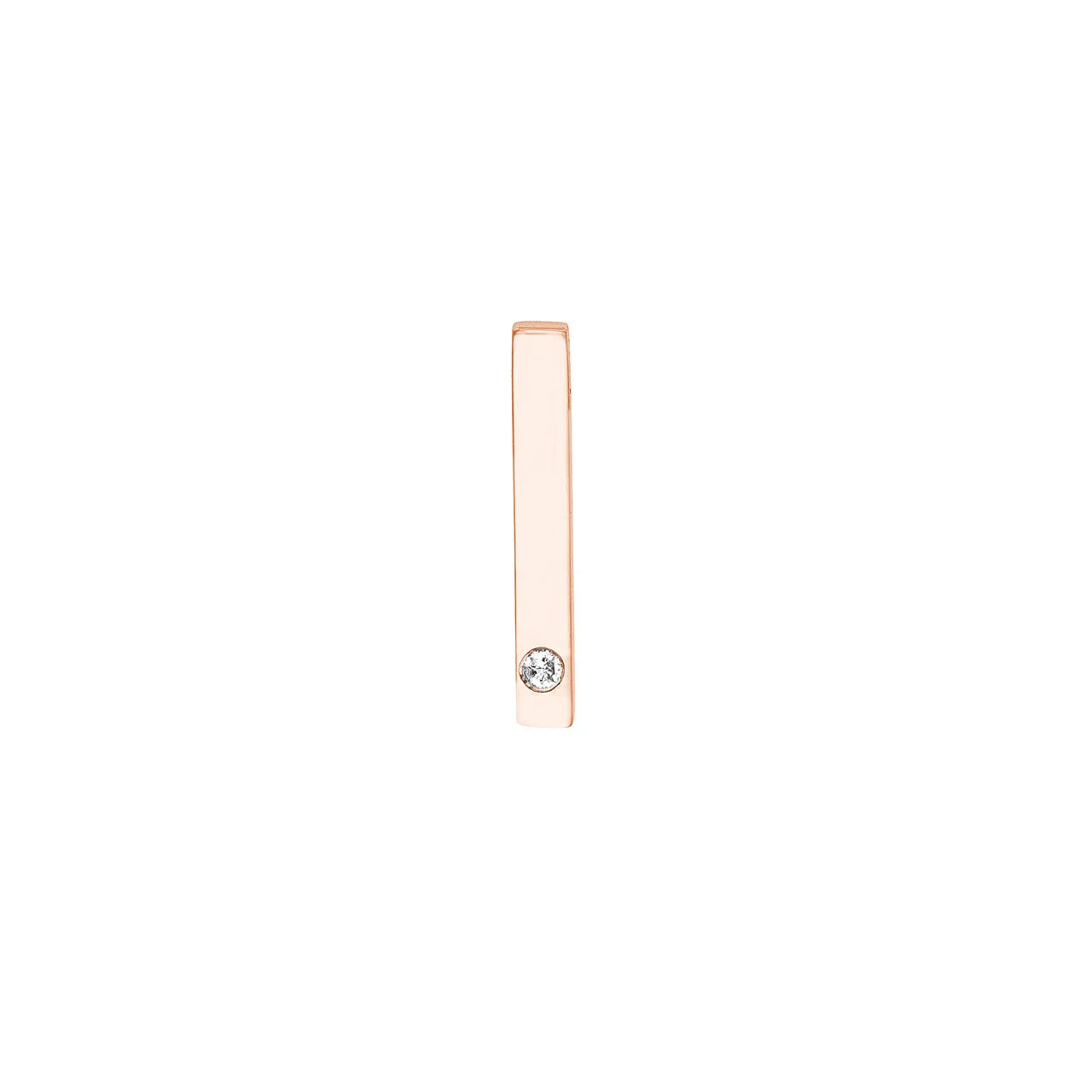 Small Bar Earrings with Diamond