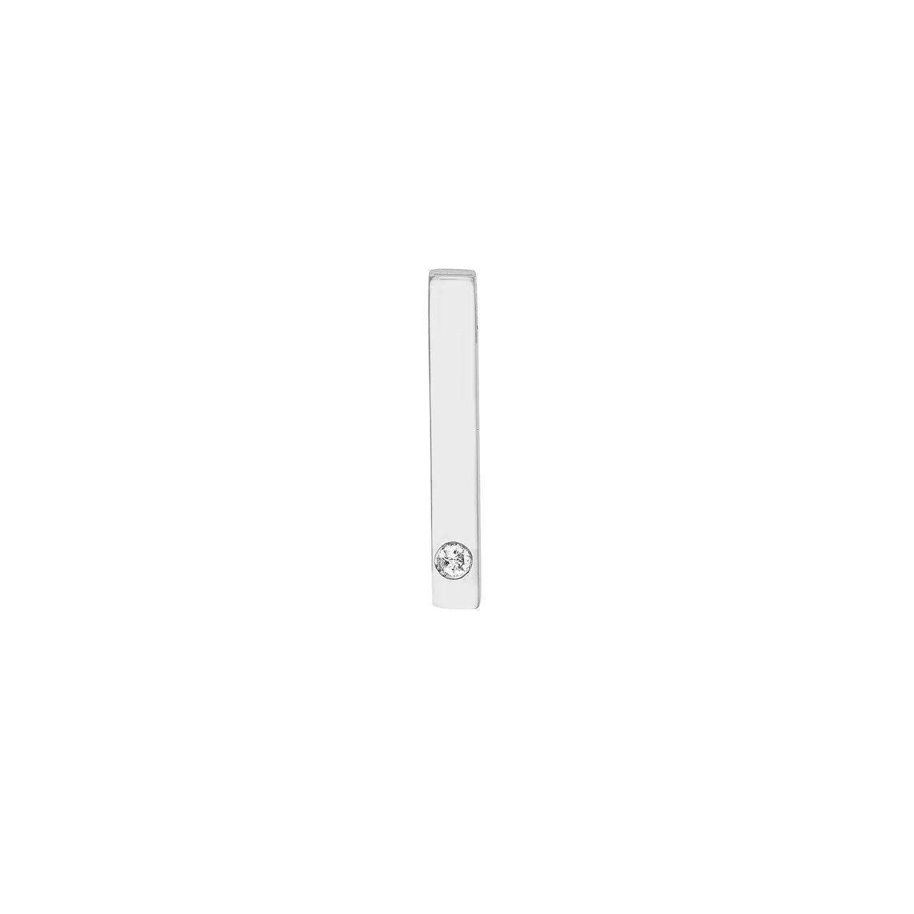 Small Bar Earrings with Diamond