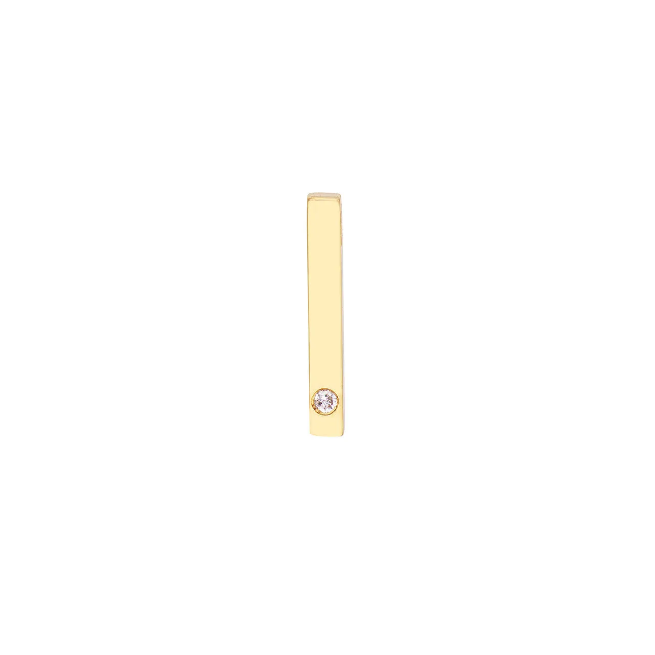 Small Bar Earrings with Diamond