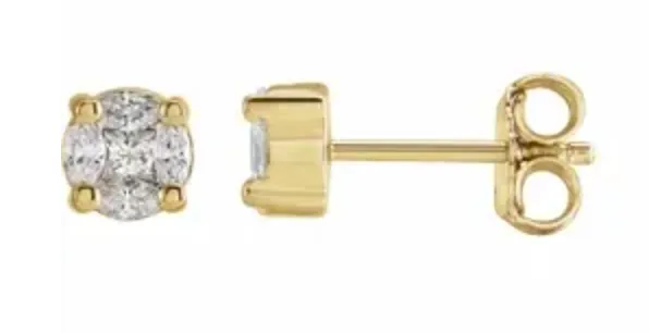 Small Diamond Cluster Studs