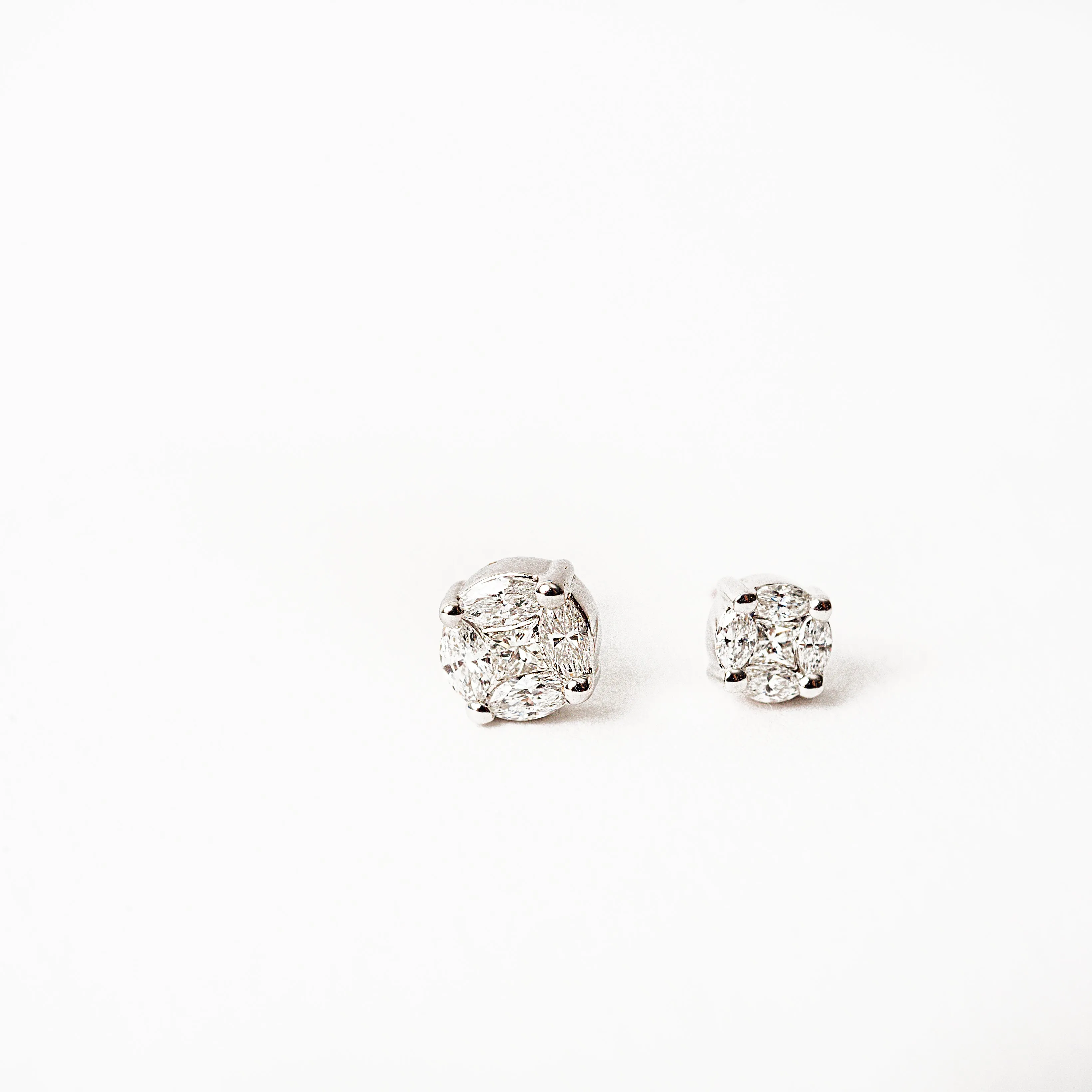 Small Diamond Cluster Studs