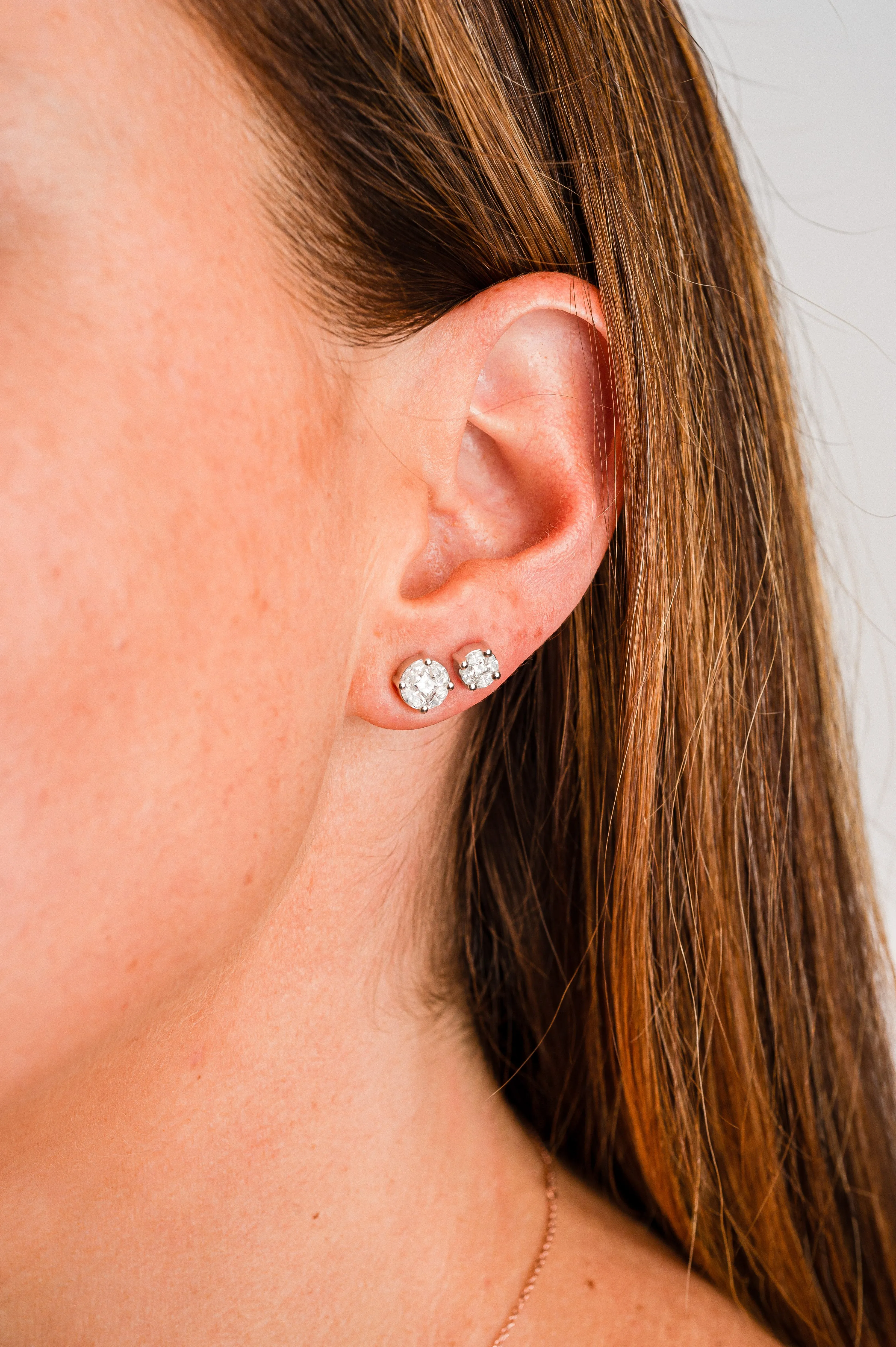 Small Diamond Cluster Studs