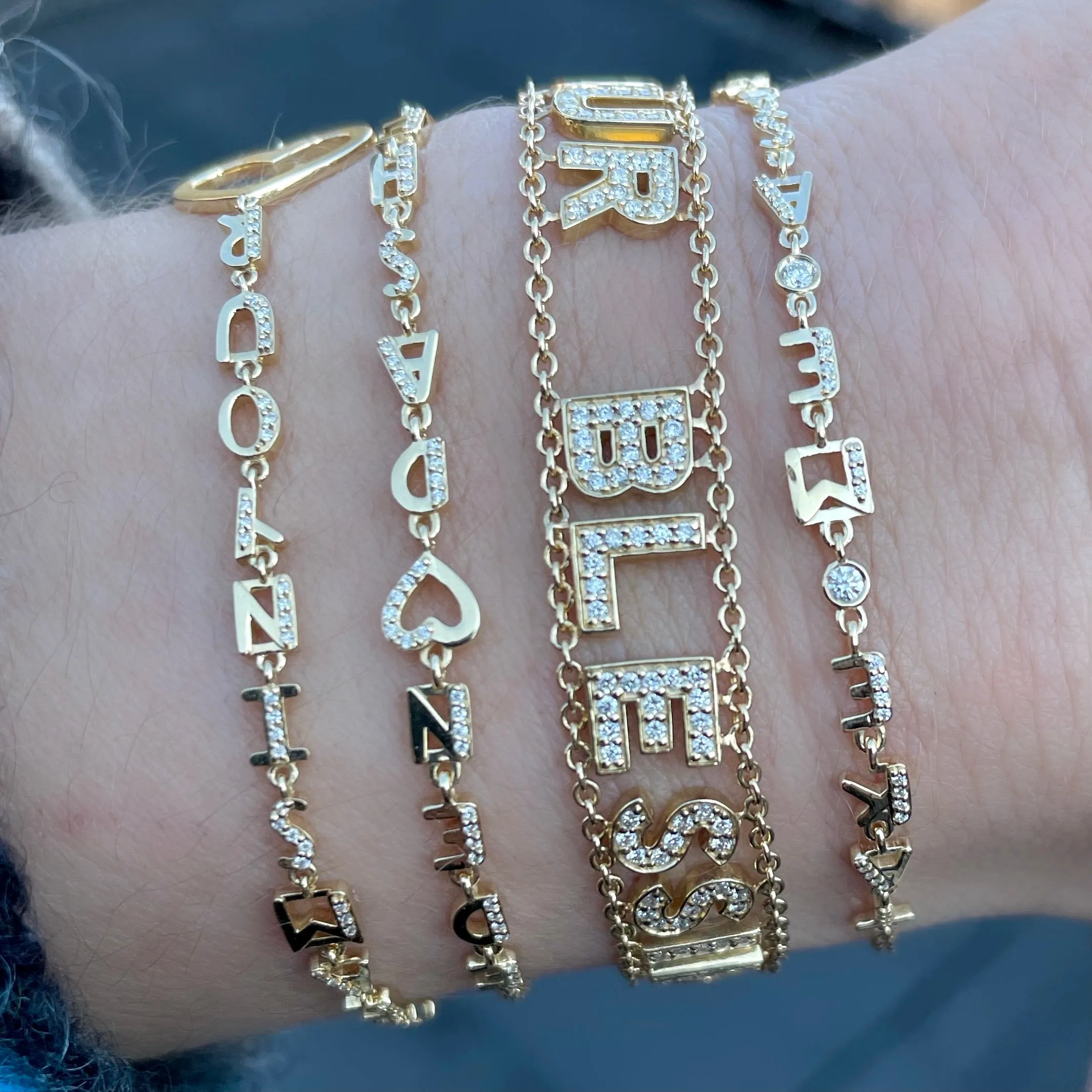 Small Font Mantra Bracelet