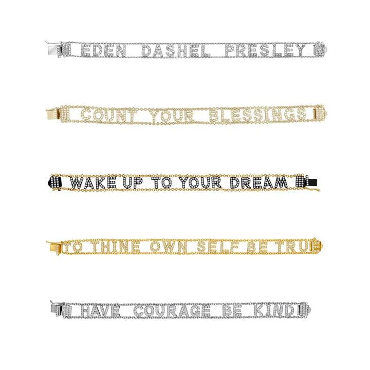 Small Font Mantra Bracelet