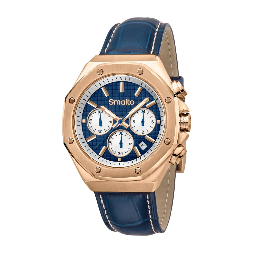 Smalto Men's Chronograph IP Gold Watch