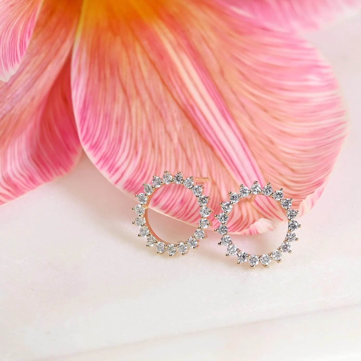 Sol Diamond Stud Earrings