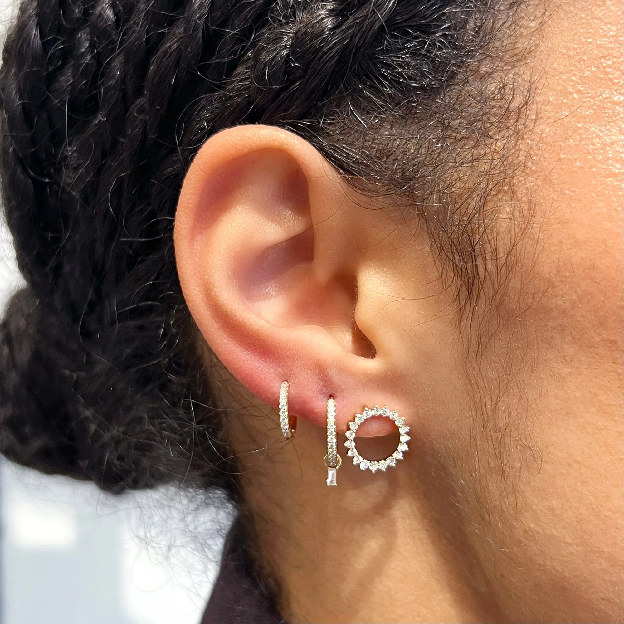 Sol Diamond Stud Earrings
