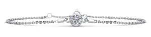 Solitaire Brilliant Round Diamond Adjustable Diamond Bracelet with 0.35 ct.(finished) 4.5mm