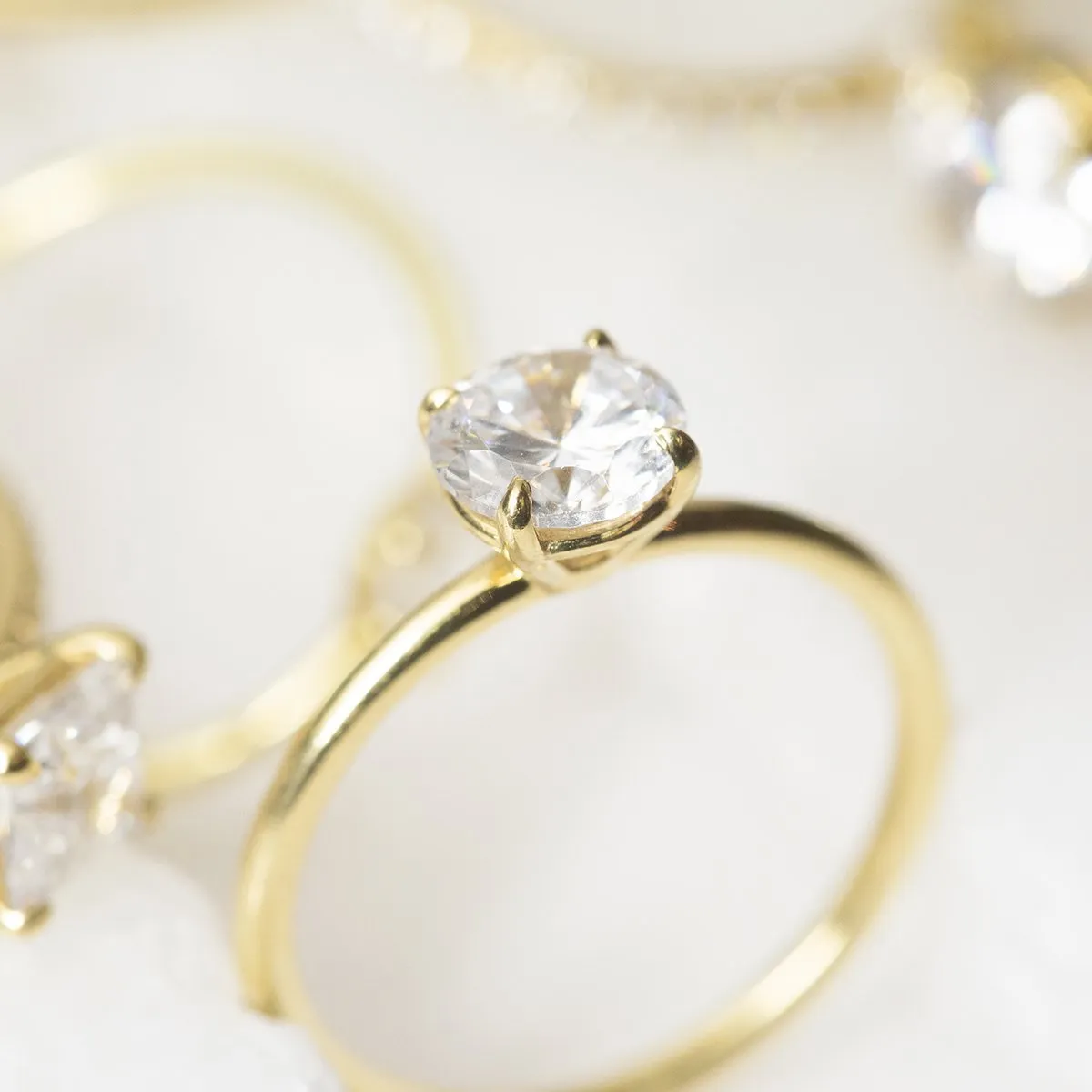Solitaire Diamond Engagement Ring