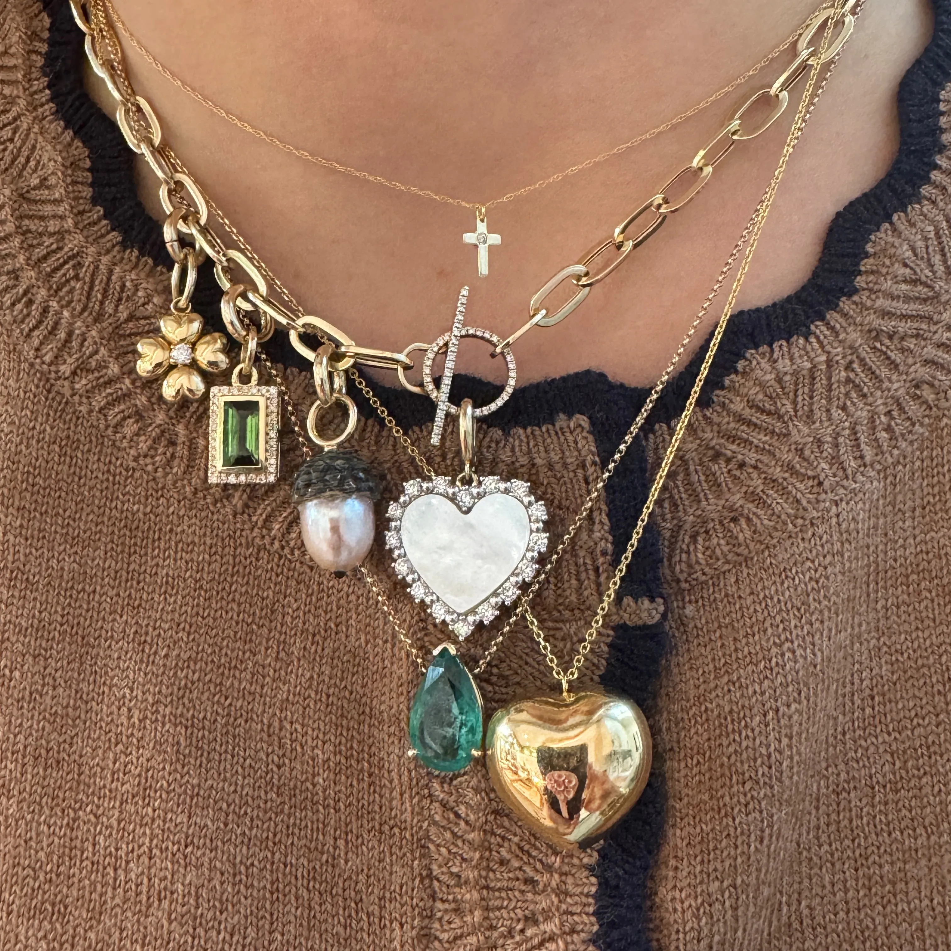 Solitaire Pear Shaped Emerald Necklace