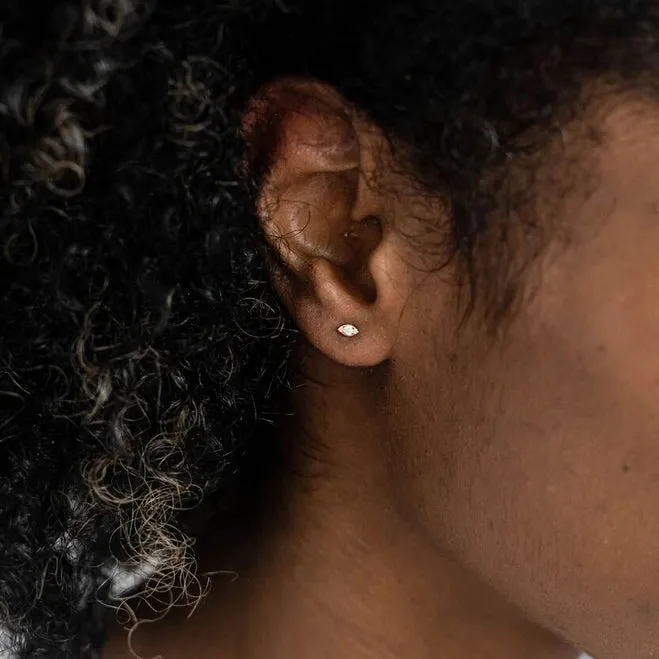Sophia Ryan Mini Marquise Studs in Yellow Gold