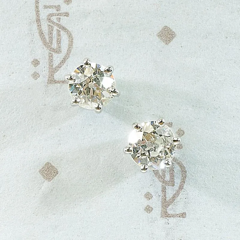 Sparkly OMC Diamond Platinum Studs