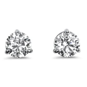Springer's Collection Premier 3.00ctw Three-Prong Platinum Diamond Studs