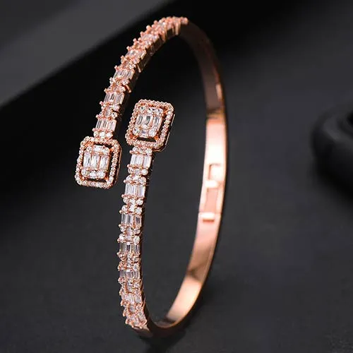 Stackable Bangle Silver Bracelet Cuff For Women Wedding Jewelry