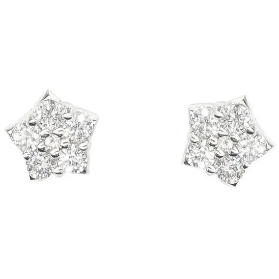 Star Stud Earrings | Diamonds | 18K Gold