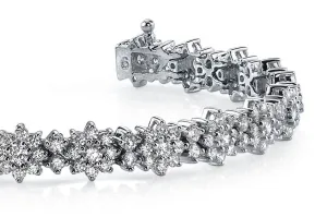 Starburst Red Carpet Diamond Bracelet with 7.99 ct.(finished) 2mm, 2.3mm, 3mm